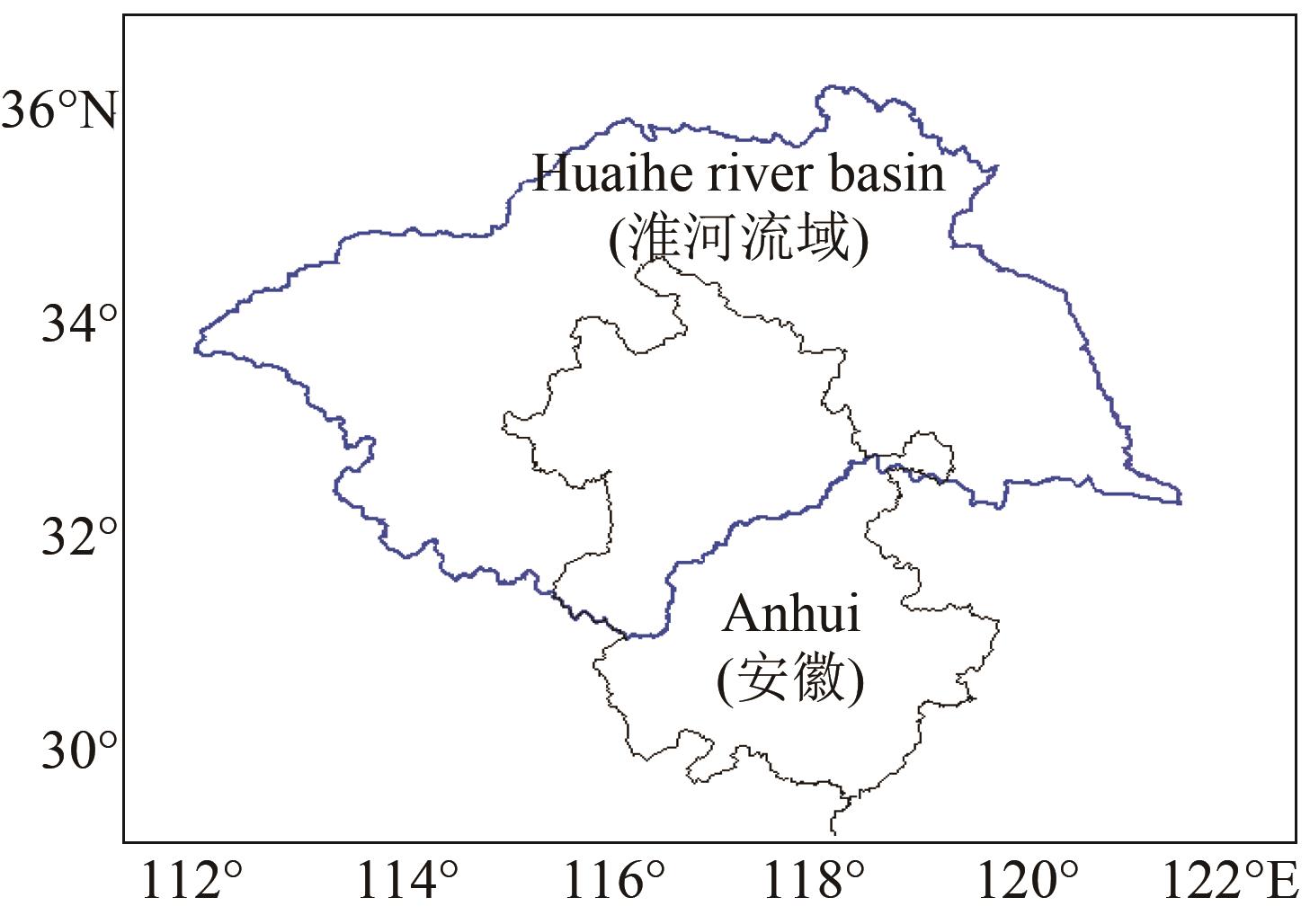 Area Coverage of Anhui zone and Huaihe river basin