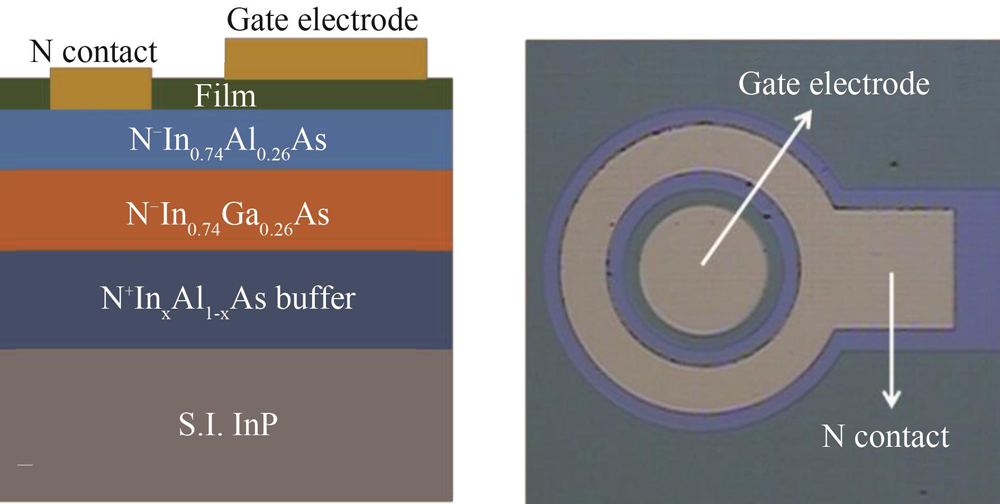 （a）Sectional schematic diagram and（b）photography of MIS capacitor