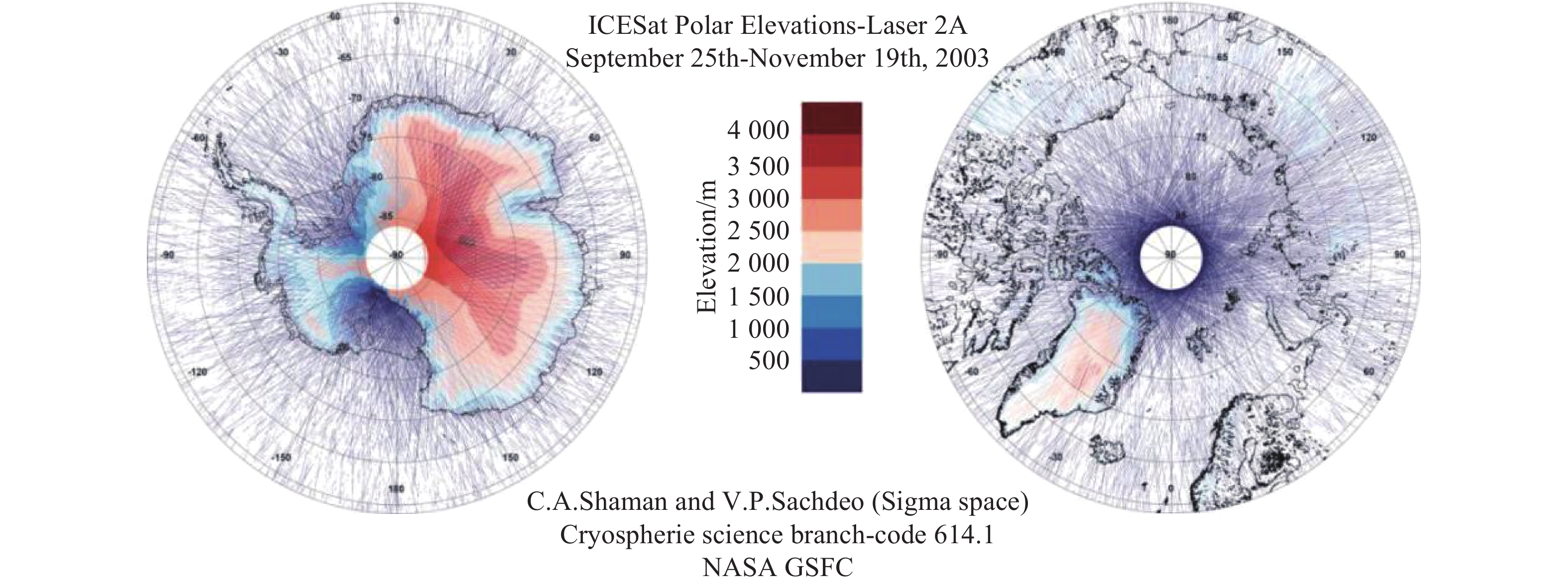 Polar application analysis of ICESat-1 altimetry data[7]