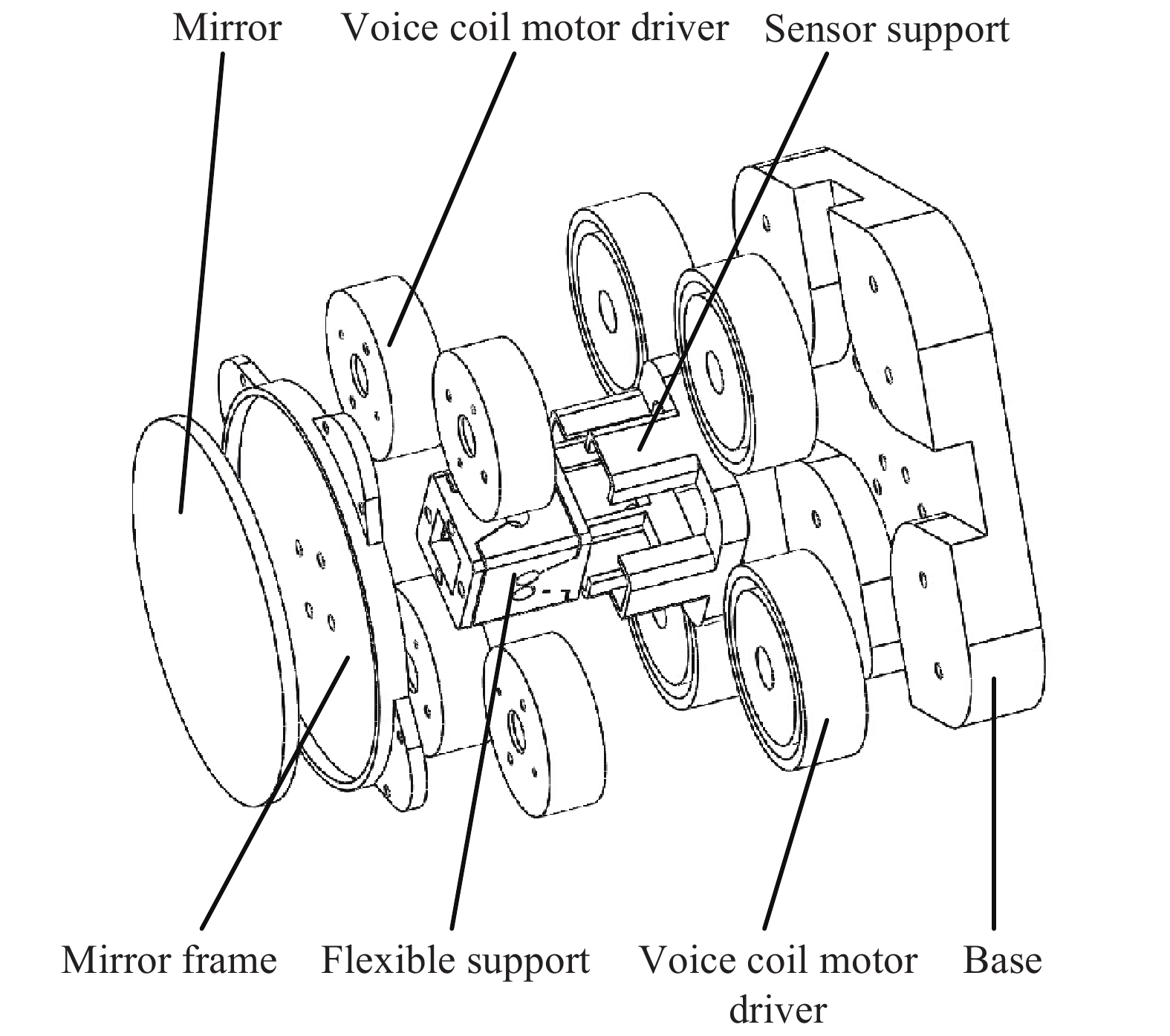 Structure component of fast steering mirror