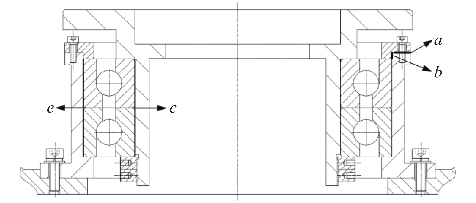 Gap design of vertical shaft