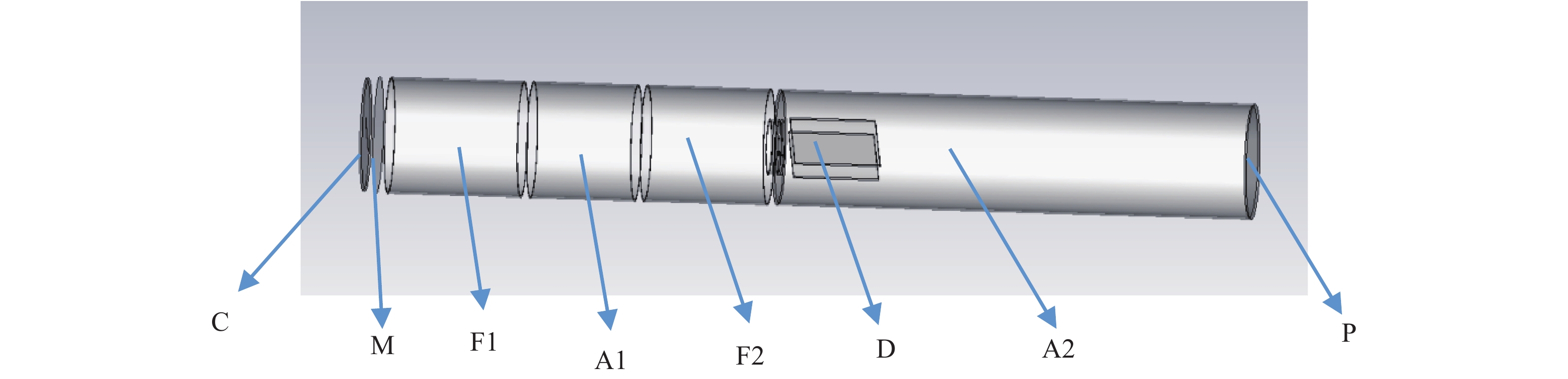 Structure of the streak image tube with six electrodes