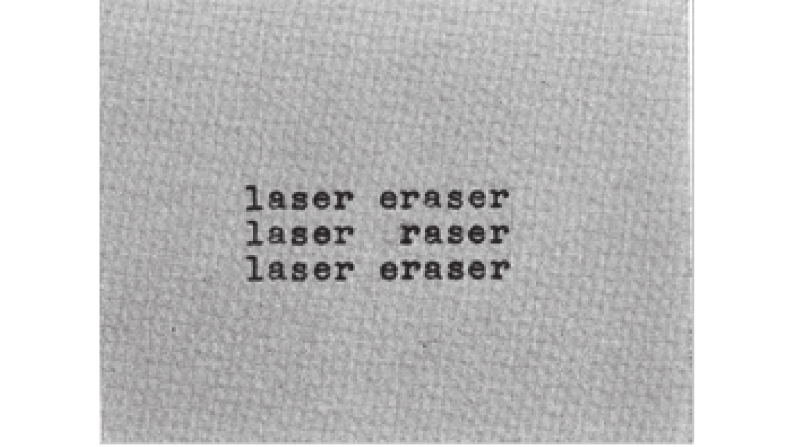 Laser wipe: laser lighting to remove ink stains