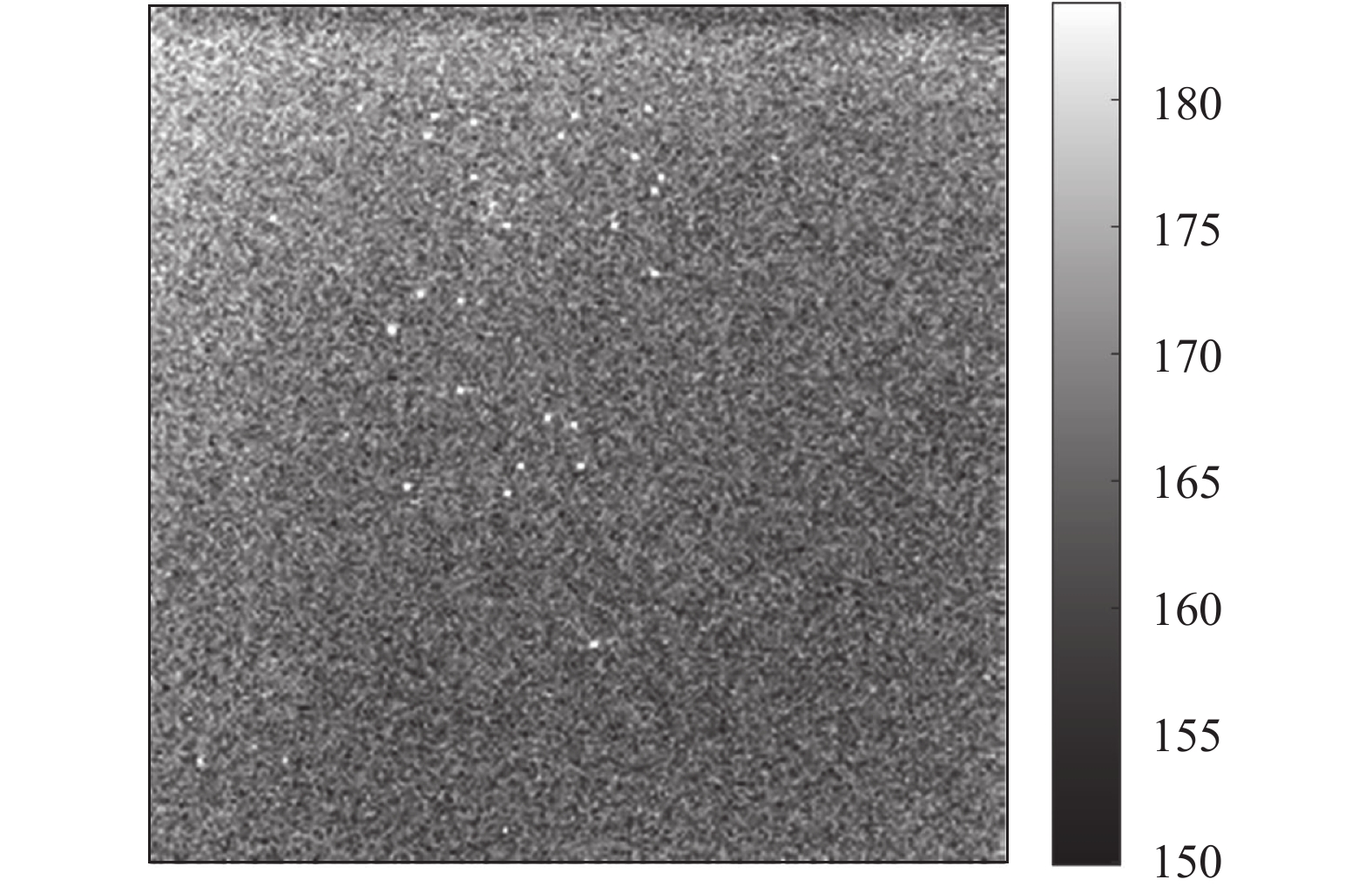 Gain grayscale map of HgCdTe APD focal plane at −8.6 V