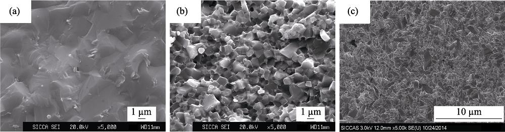 Fracture microstructures of three kinds of samples