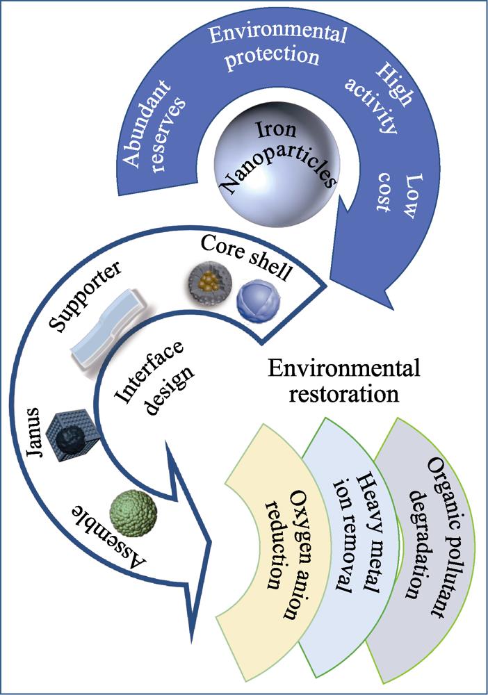 Interface design of iron nanoparticles and applications in environmental remediation