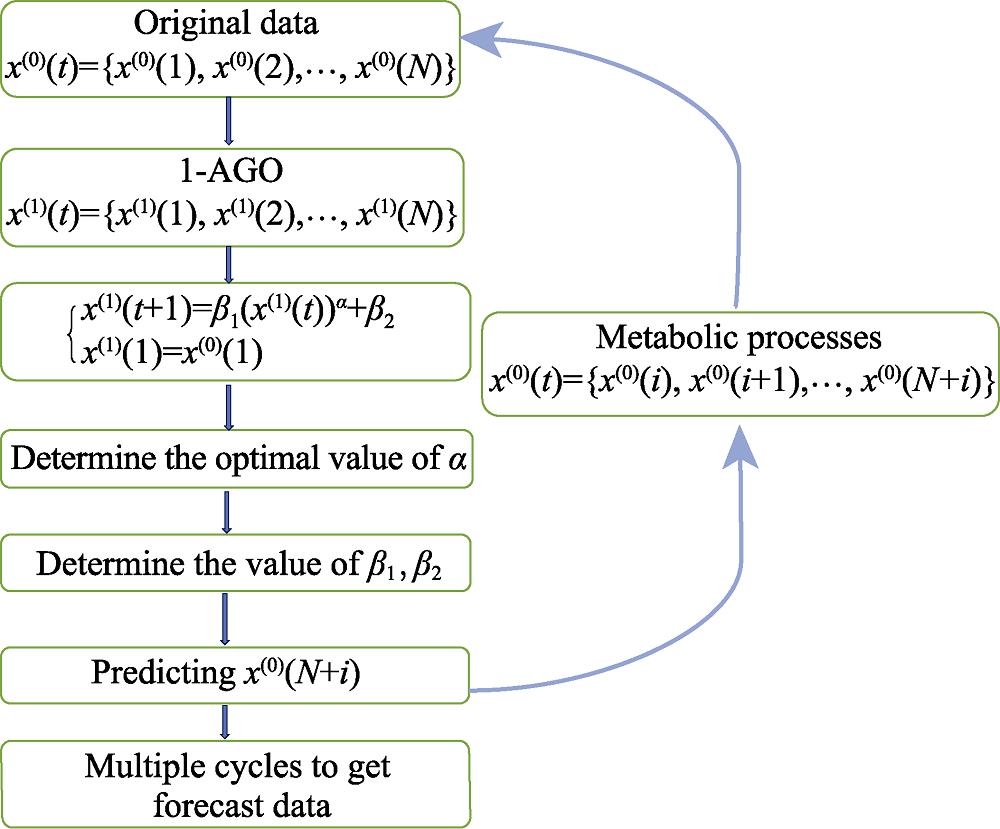 Modelling steps of EDGM(1, 1, α)