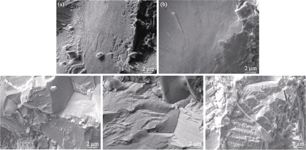SEM images of the fractured surfaces on Mn1.06-xGexTe (x=0-0.04)