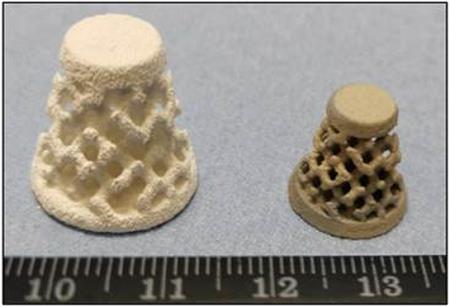 Piezoceramic with lattice structure formed by Binder Jetting[18]