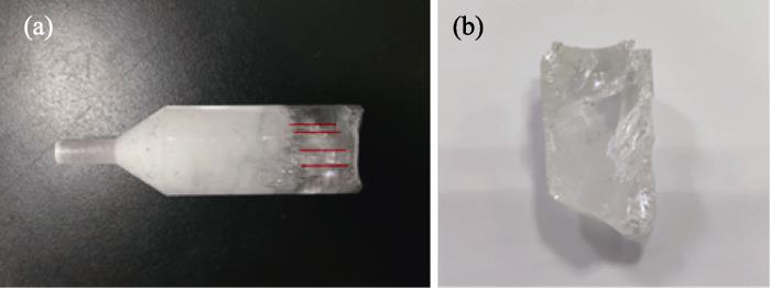As-grown cracked samples of CeF3 crystals