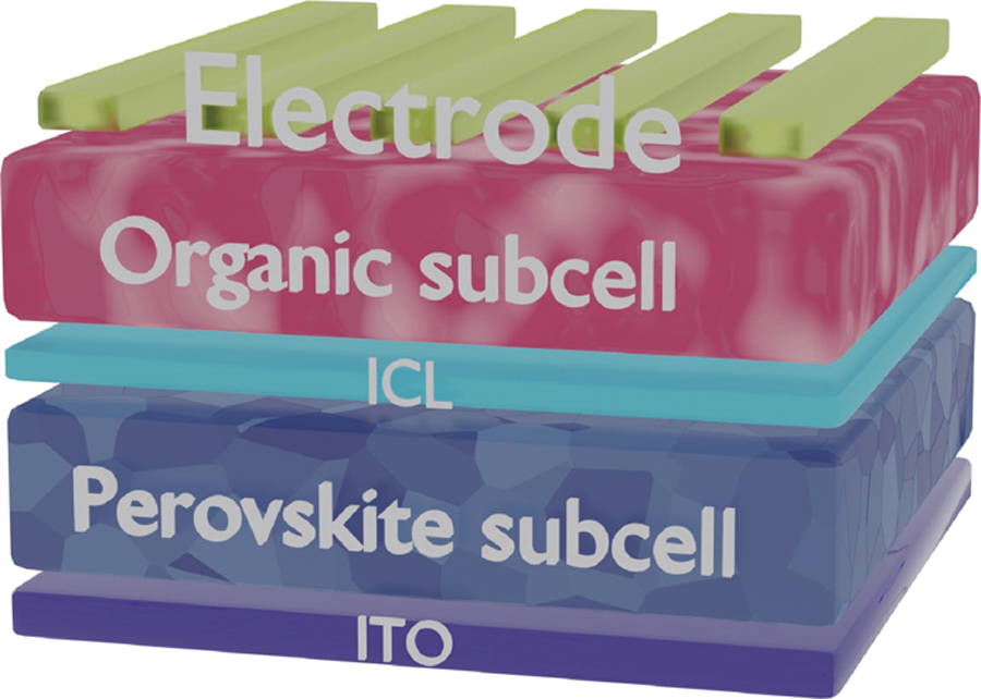 (Color online) The structure for perovskite-organic tandem solar cells.