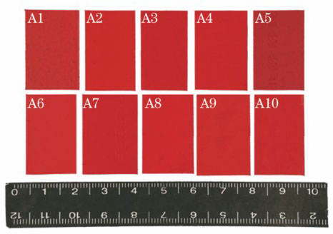 Photograph of electrical tape samples