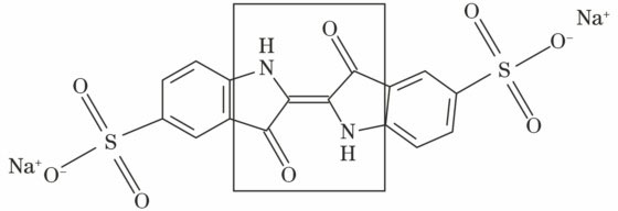 Molecular structure of indigo carmine