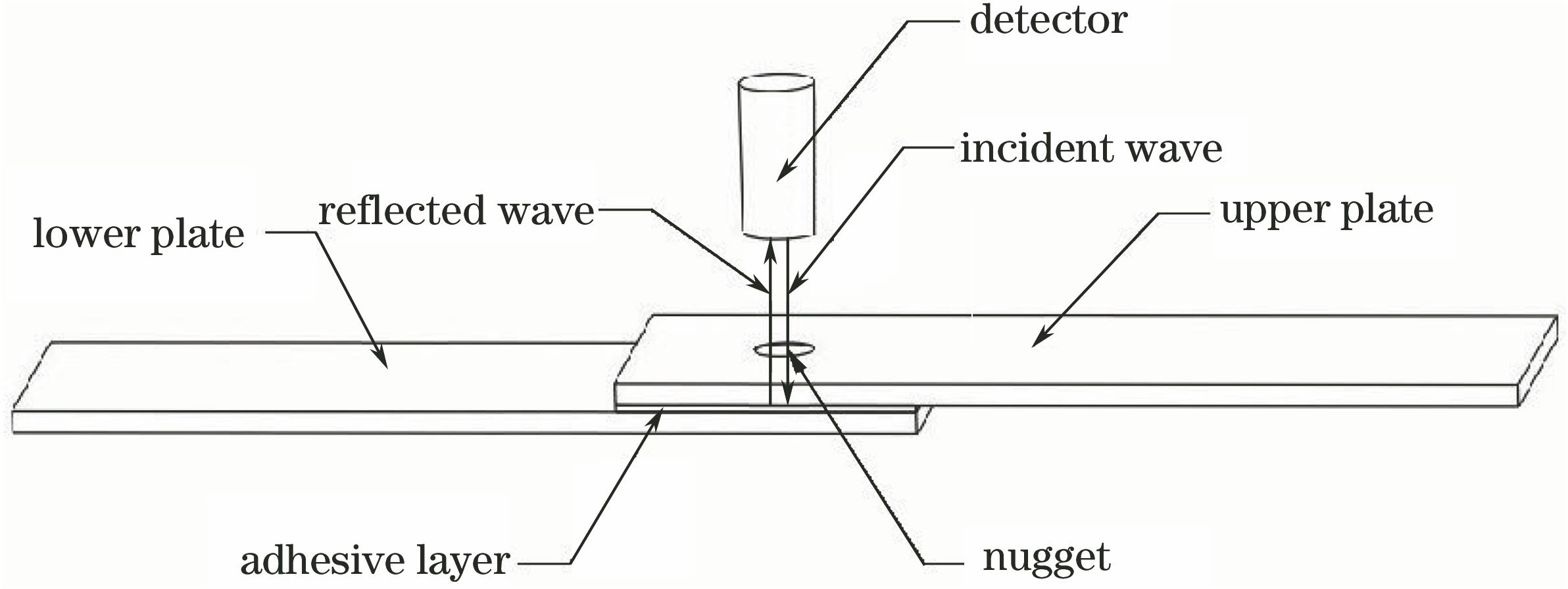 Schematic of ultrasonic C-scan imaging detection
