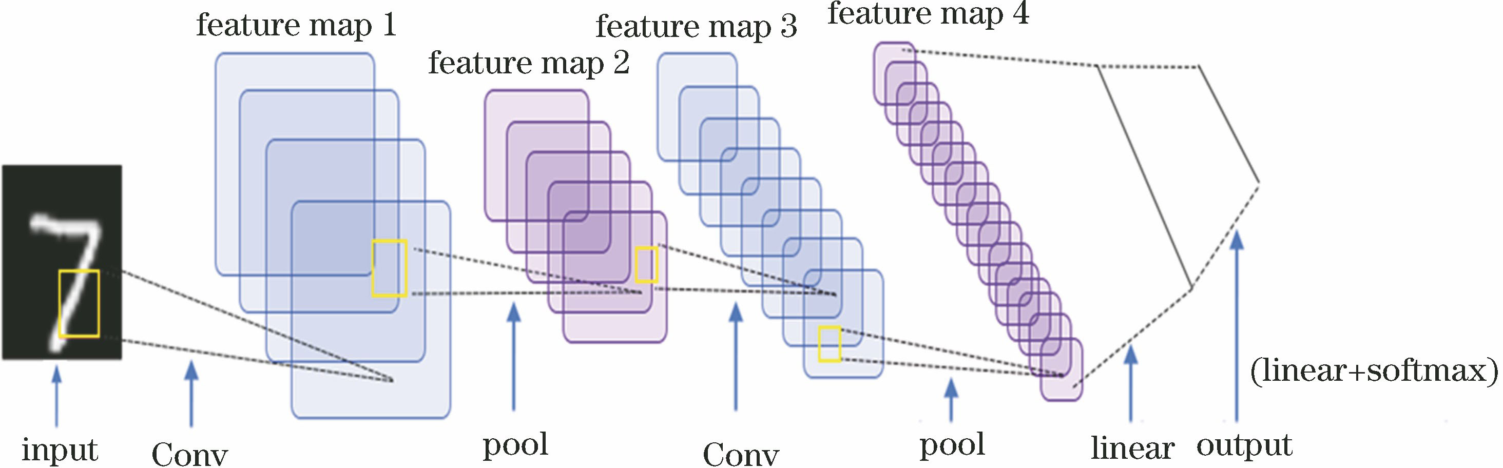 Diagram of basic composition of standard convolutional neural network