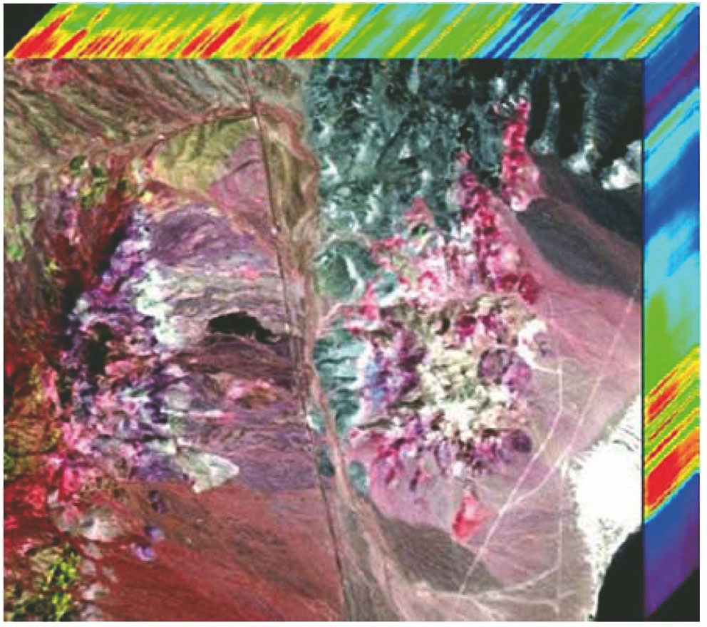 AVIRIS data false-color image of Cuprite region