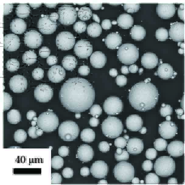 SEM image of TC4 titanium alloy powder