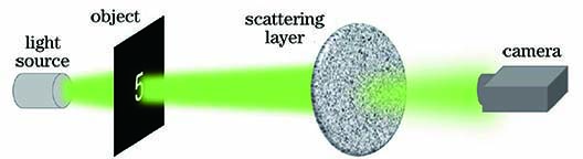 Principle diagram of deconvolution-based imaging through scattering layers