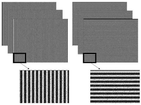 Binary fringe image obtained by dither modulation