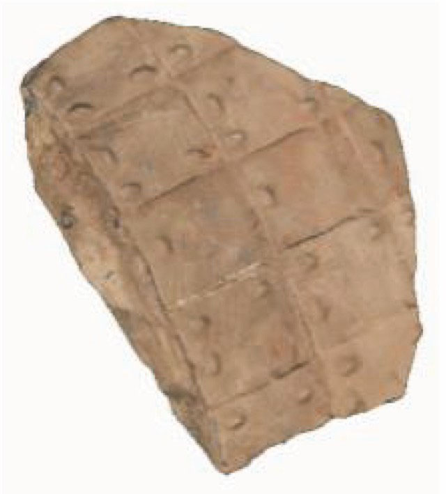 Terracotta warriors fragment with distinctive features