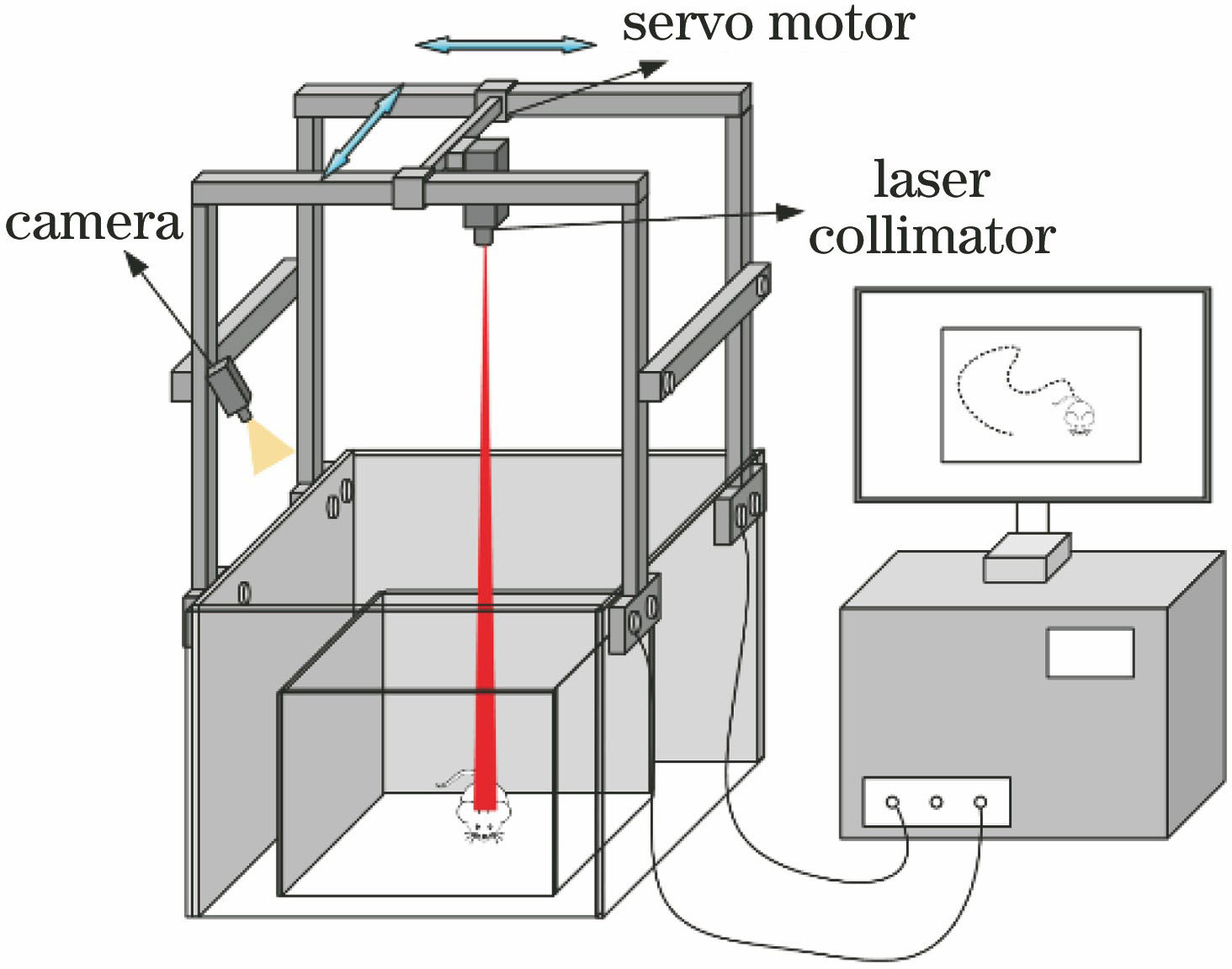 Schematic of the laser projection system