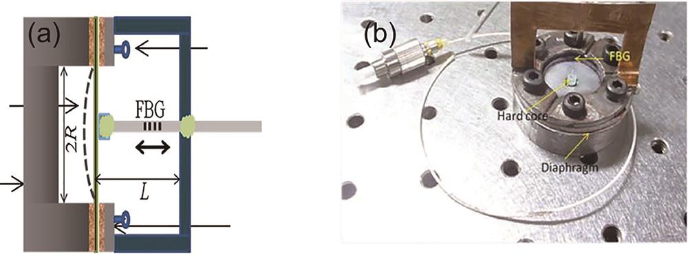 Schematic of sensor structure and photos[30]. (a) Schematic of sensor structure; (b) photo of the sensor head