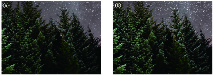 Contrast before and after details enhancement. (a) Before processing; (b)after processing