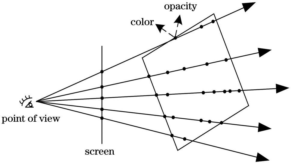Principle of ray-casting algorithm