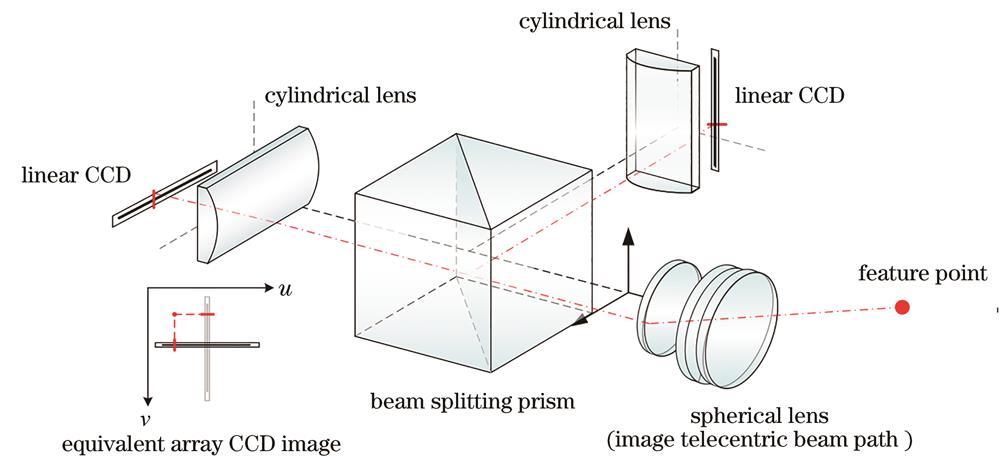 Schematic of optical path imaging of the proposed system