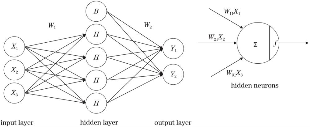 Structure block diagram of multi-layer perceptron and hidden neurons