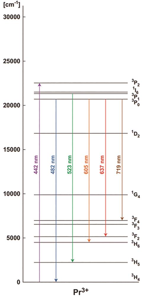 Structure diagram of Pr3+ energy level[13]