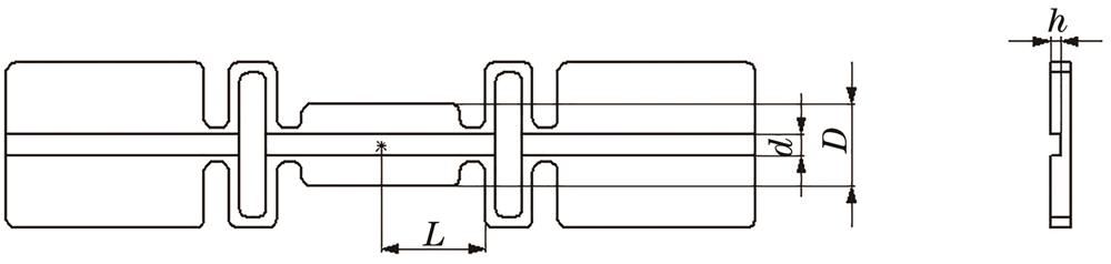 Schematic diagram of dimension parameters of the FBG strain sensor
