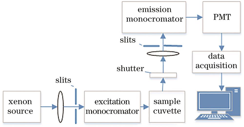 Schematic diagram of three-dimensional fluorescence spectrum acquisition system