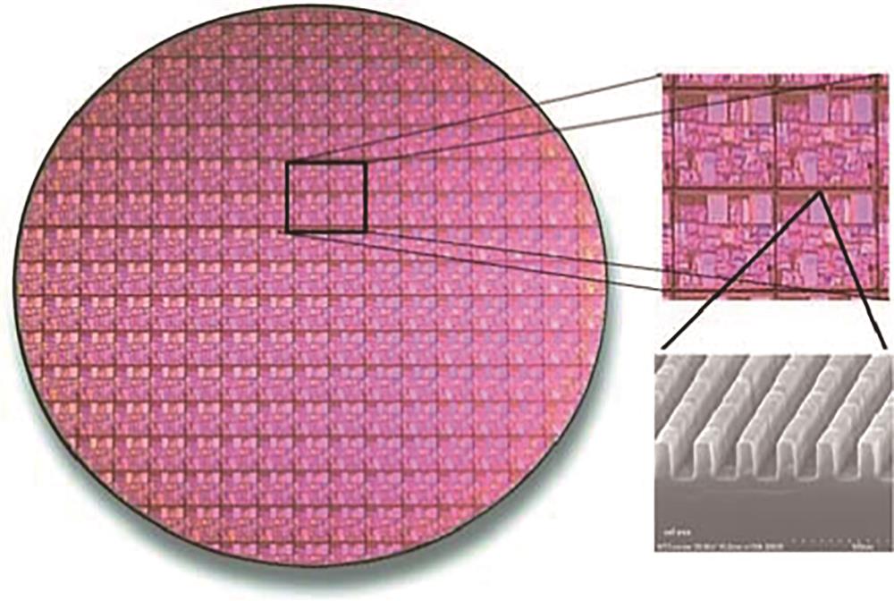 Target gratings in the scribe lines of IC chips [4]