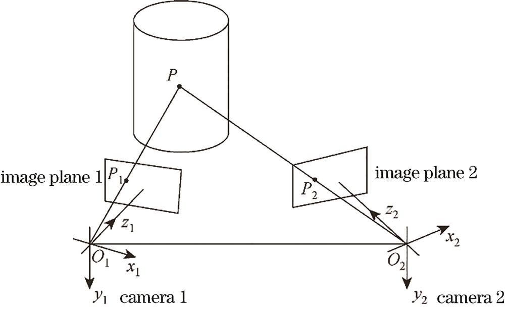 Schematic of binocular vision measurement