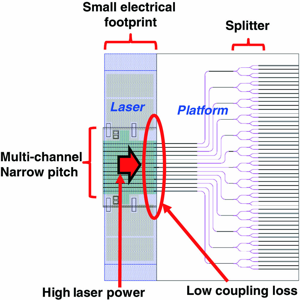 Schematic of integrated light source in photonics-electronics convergence system.