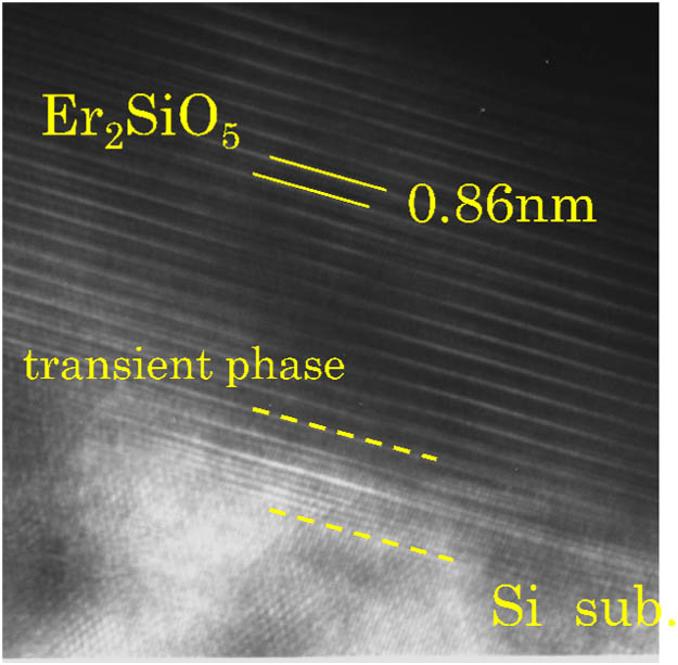 TEM image of highly oriented Er2SiO5 crystal.