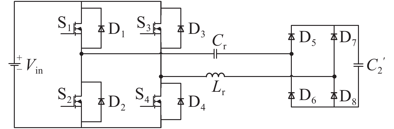 Simplified principle diagram of series resonant charging power supply