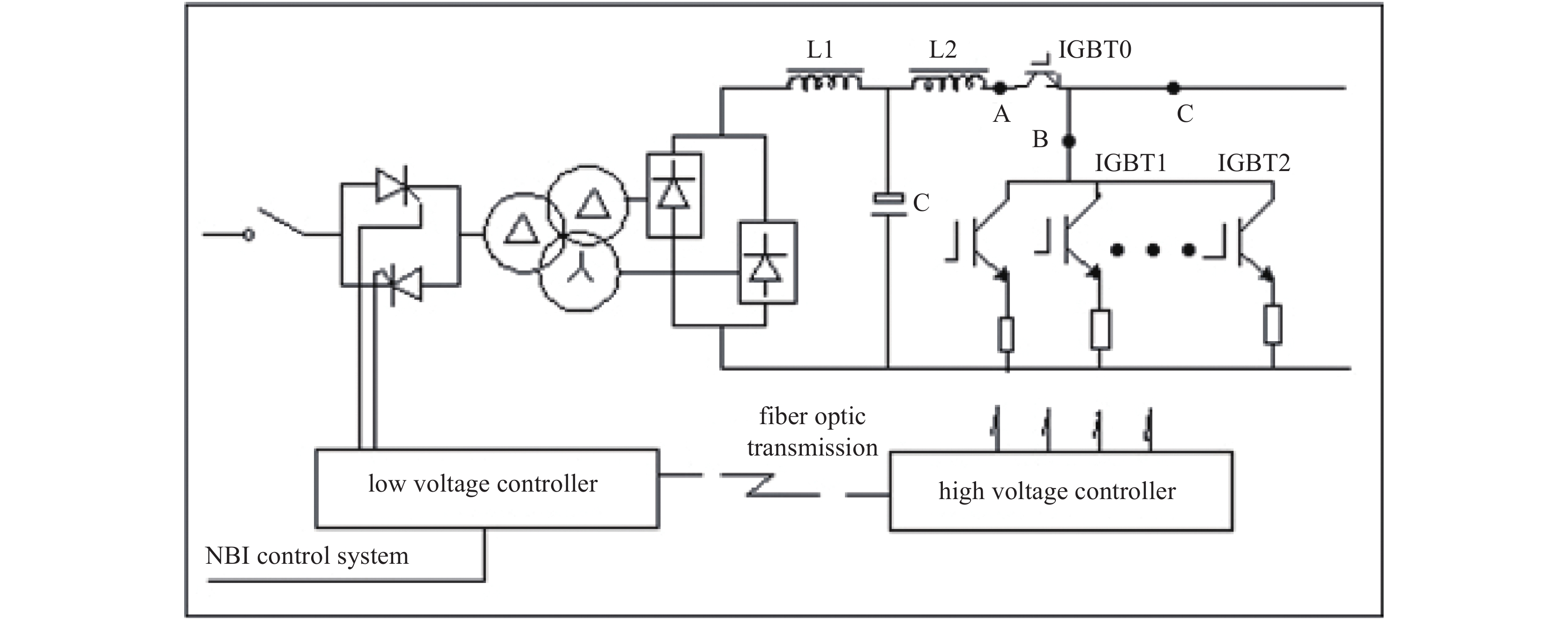 Main circuit diagram of NBI arc power supply of HL-2A