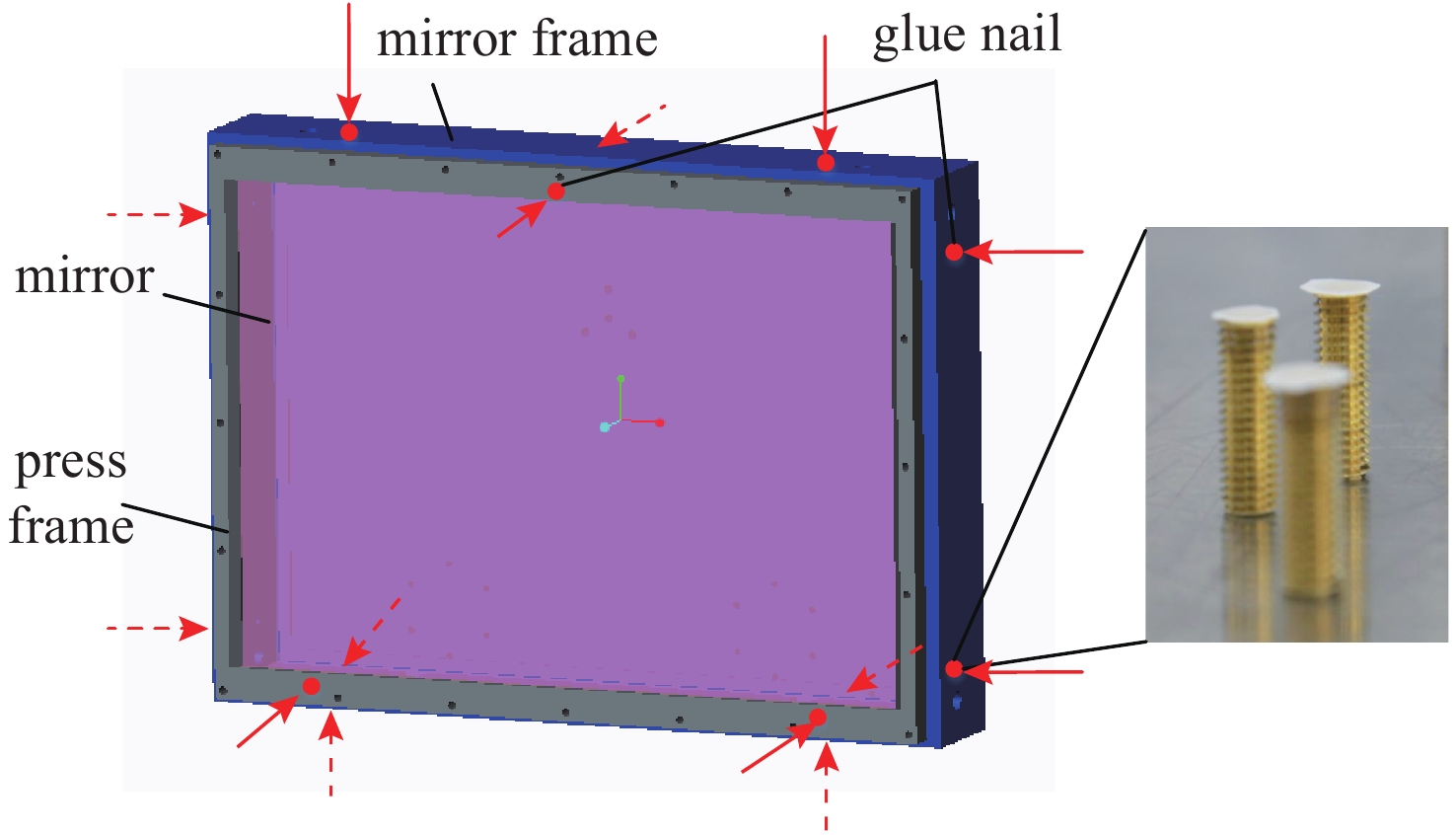 Mounting structure of large-aperture mirror