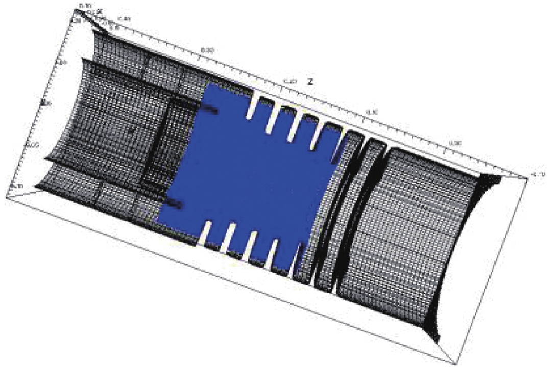 Model of L-MILO filled with gas（blue）