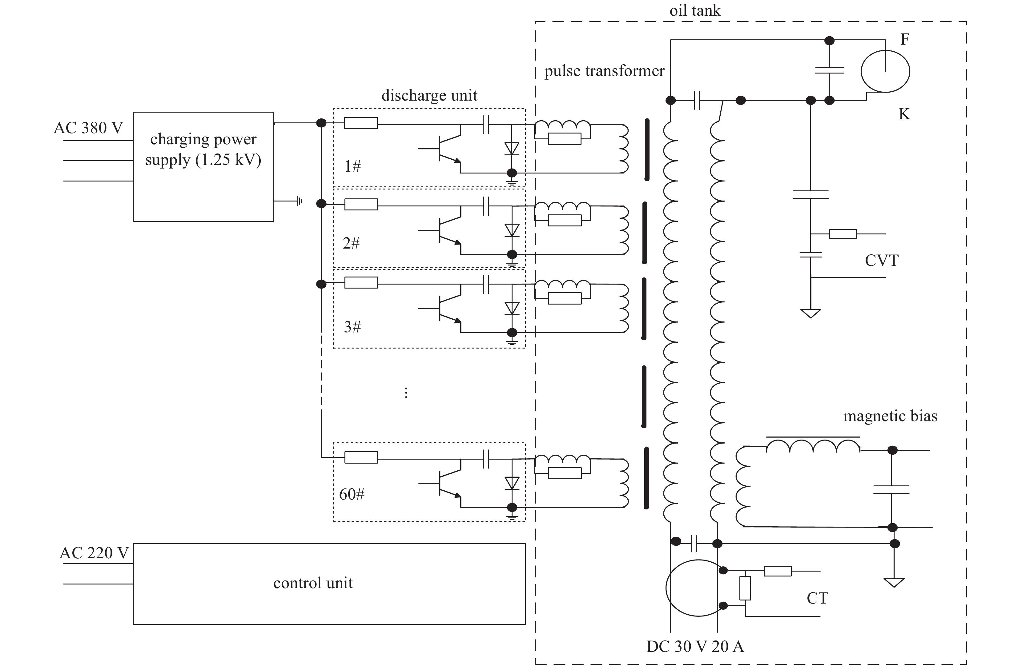 Schematic diagram of solid state modulator system