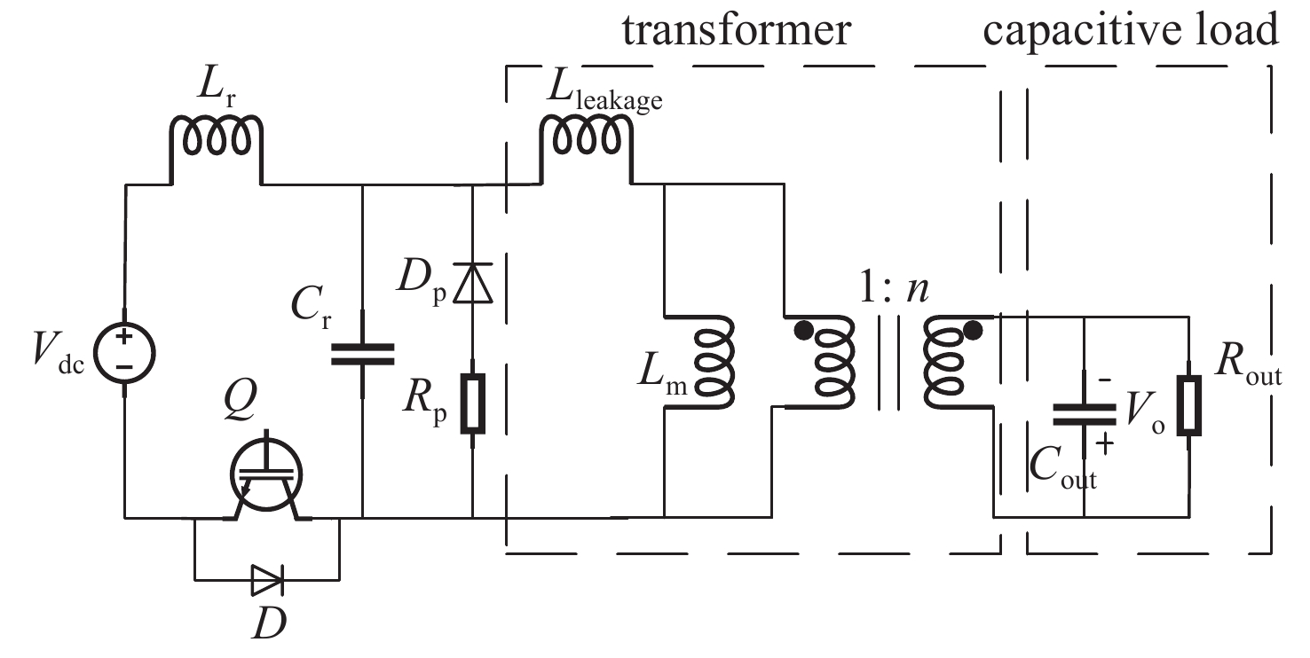 Schematic diagram of high-voltage pulse source