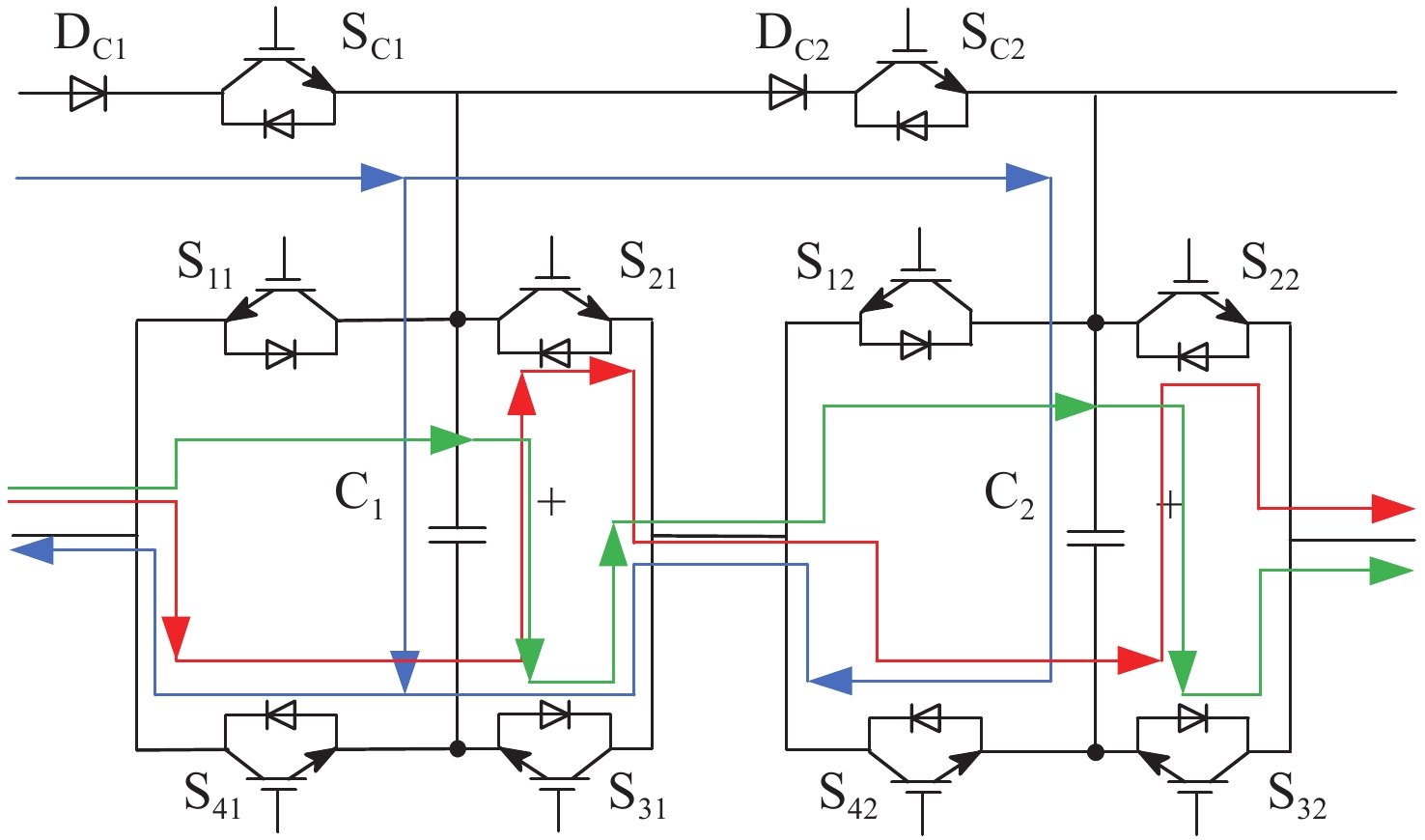 Two-stage sub-modules of Marx circuit