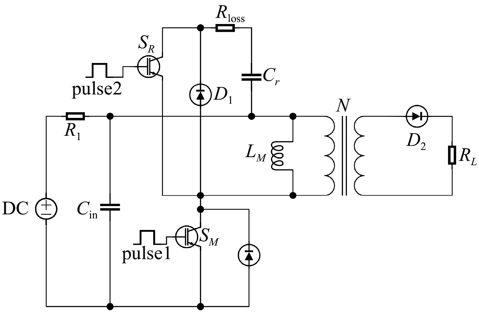 Diagram of reset circuit based on energy recovery
