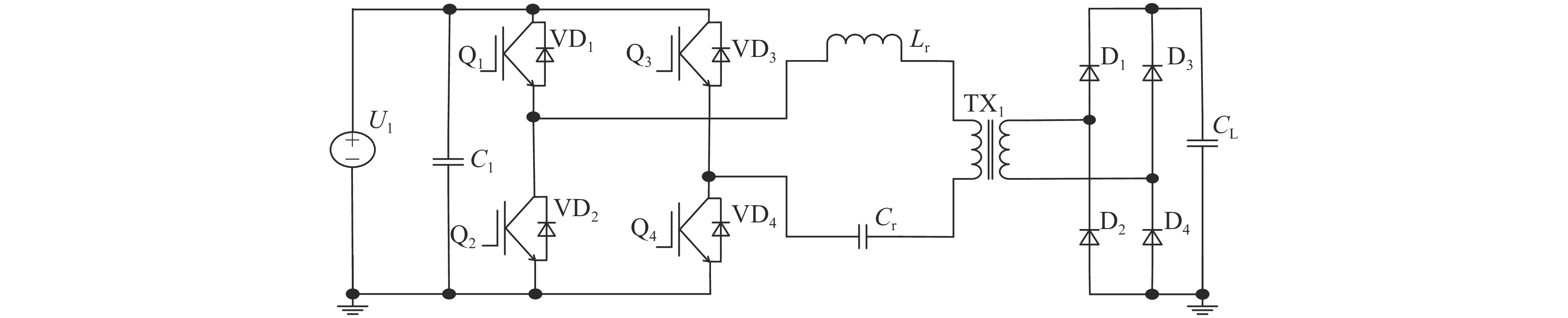 Principle diagram of full bridge series resonant Inverters