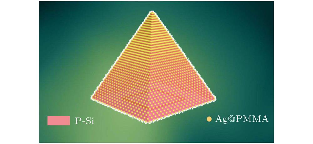 Schematic diagram of AgNPs@PMMA/P-Si SERS substrate.