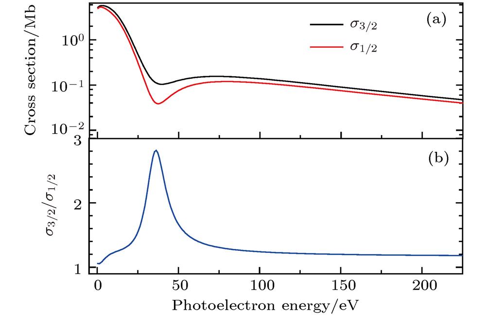 The magnetic cross section of the 3p3/2 photoionization in argon atom.