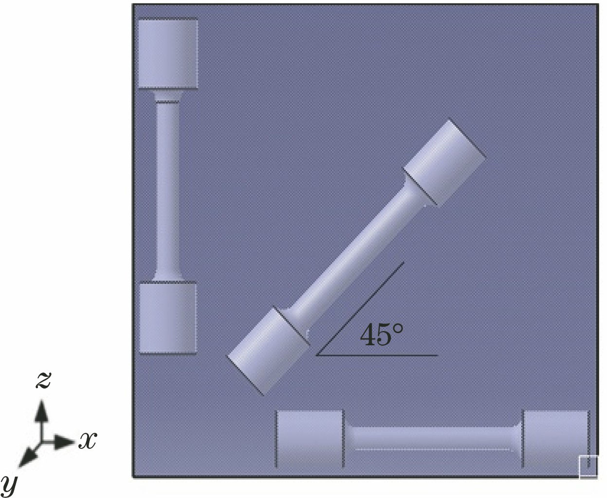 Diagram of sample orientation