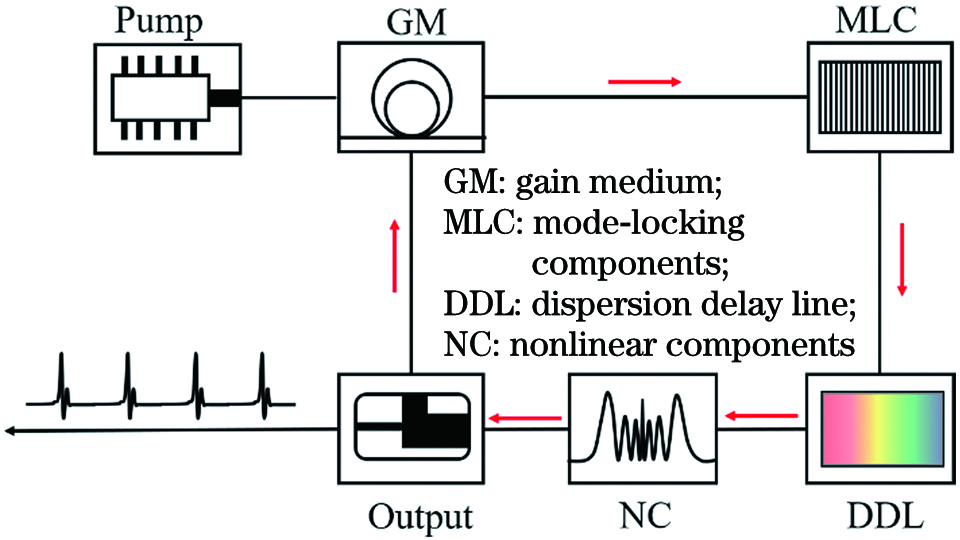 Structure diagram of passive mode-locked fiber laser